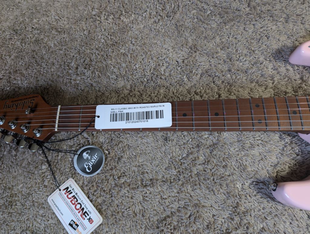 Electric Guitar Soloking MS-11 Classic MKII With Roasted Maple Fb In Shell Pink