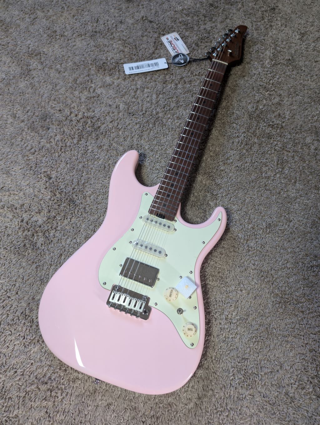 Electric Guitar Soloking MS-11 Classic MKII With Roasted Maple Fb In Shell Pink