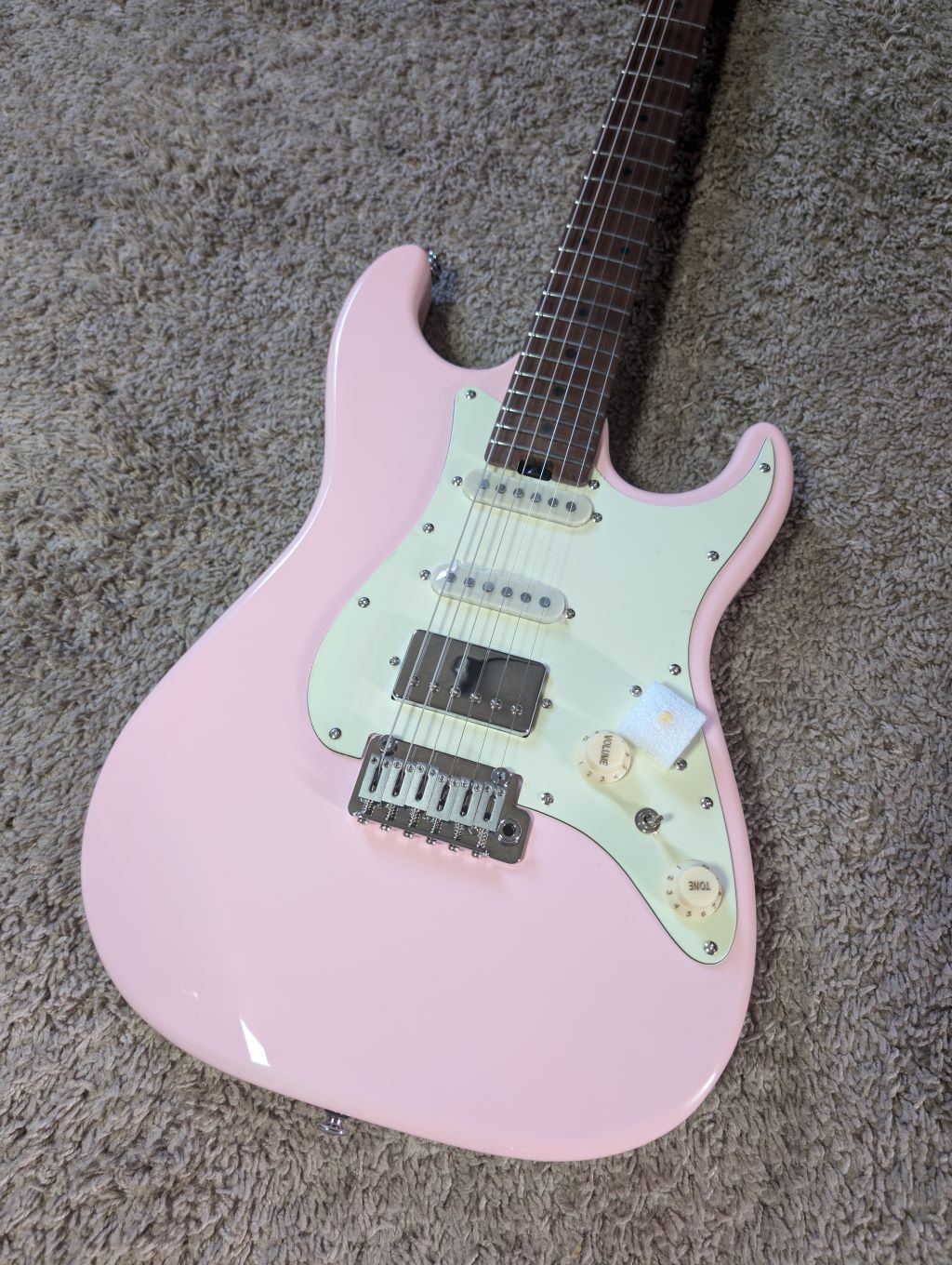 Electric Guitar Soloking MS-11 Classic MKII With Roasted Maple Fb In Shell Pink