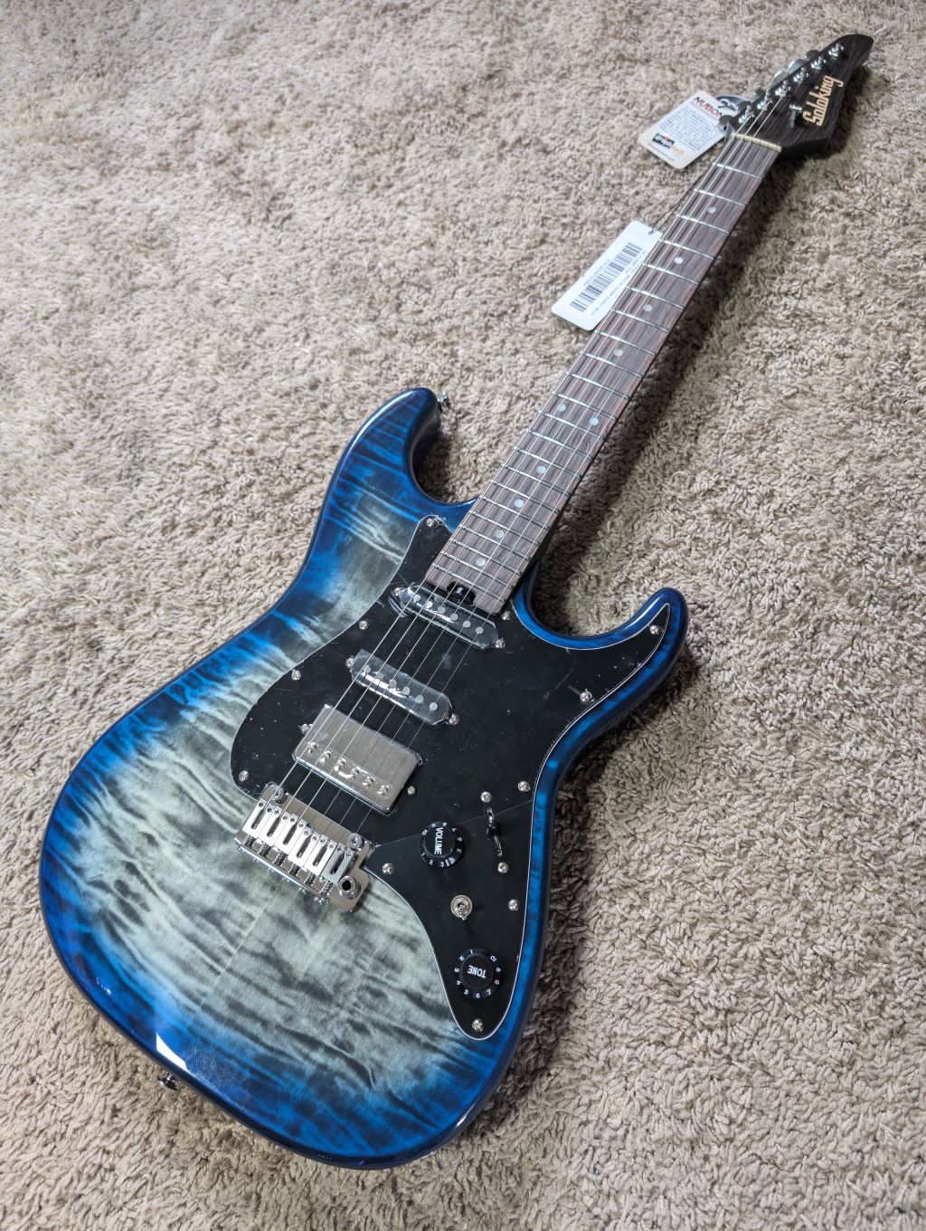 Electric Guitar Soloking MS-1 Classic MKII IN Denim Burst With 5A Flame Top Nafiri Special Run Jescar