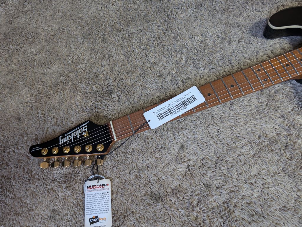 Electric Guitar Soloking MT-1 Modern HH MKII In Black Beauty With Roasted Neck And Gold Hardware