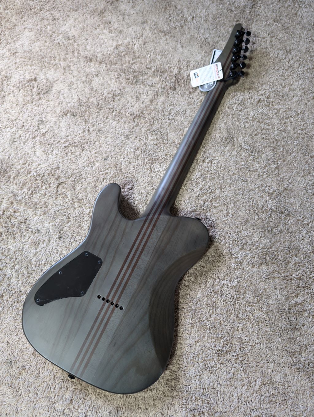 Electric Guitar Soloking MT-1 Deluxe HH 24 Neck Thru In Satin Black Matte Nafiri Special Run