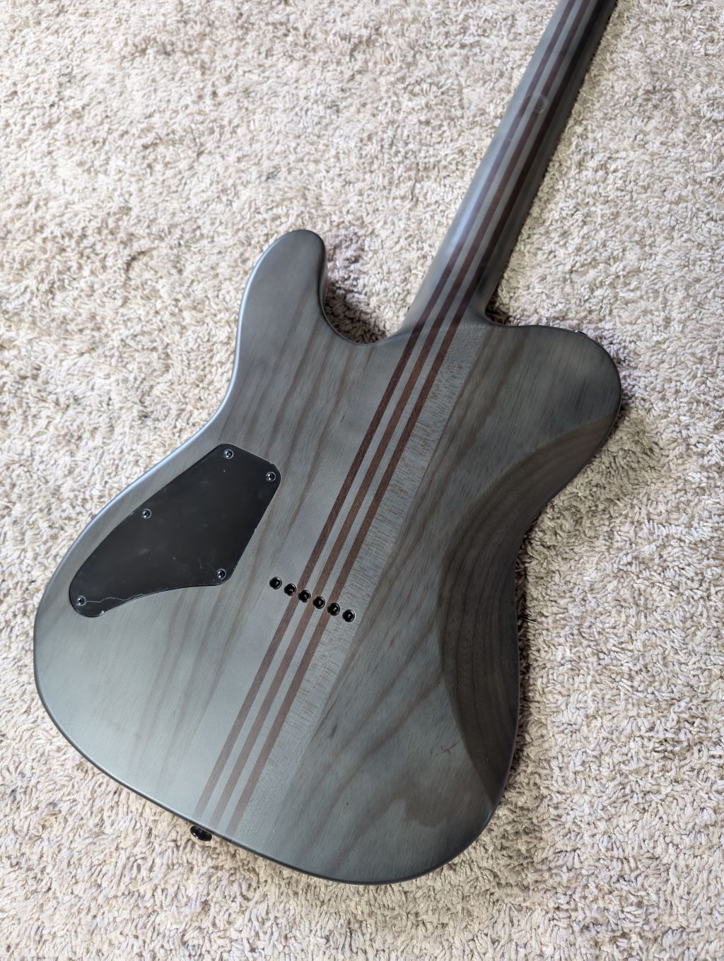 Electric Guitar Soloking MT-1 Deluxe HH 24 Neck Thru In Satin Black Matte Nafiri Special Run