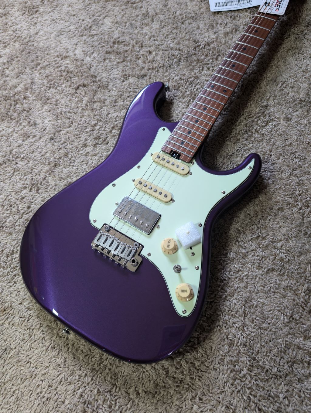 Electric Guitar Soloking MS-1 Classic MKII In Purple Sparkle With Roasted Maple Neck And Fb