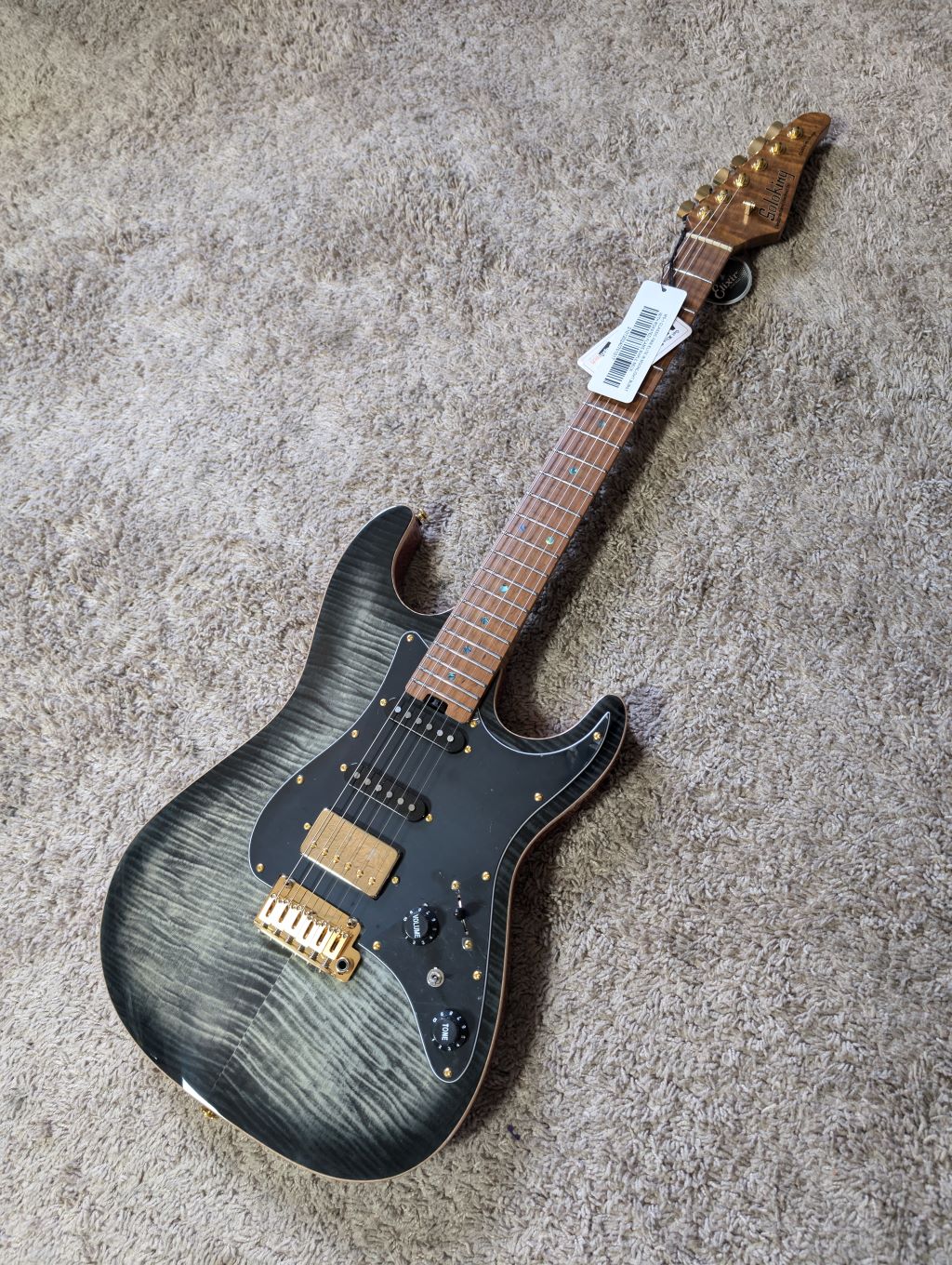 Electric Guitar Soloking MS-1 Classic FMN ELITE In Moonlight Burst With Roasted Flame Maple Neck