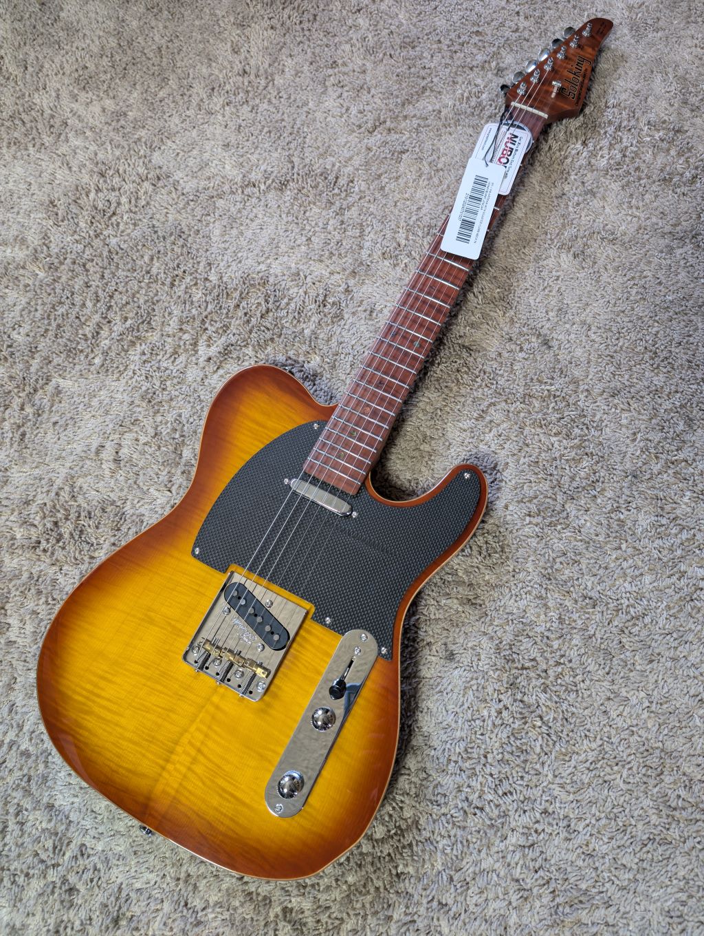 Electric Guitar Soloking MT-1 Fm Artisan With Roasted Flame Neck In Honeyburst Nafiri Special Run Jescar