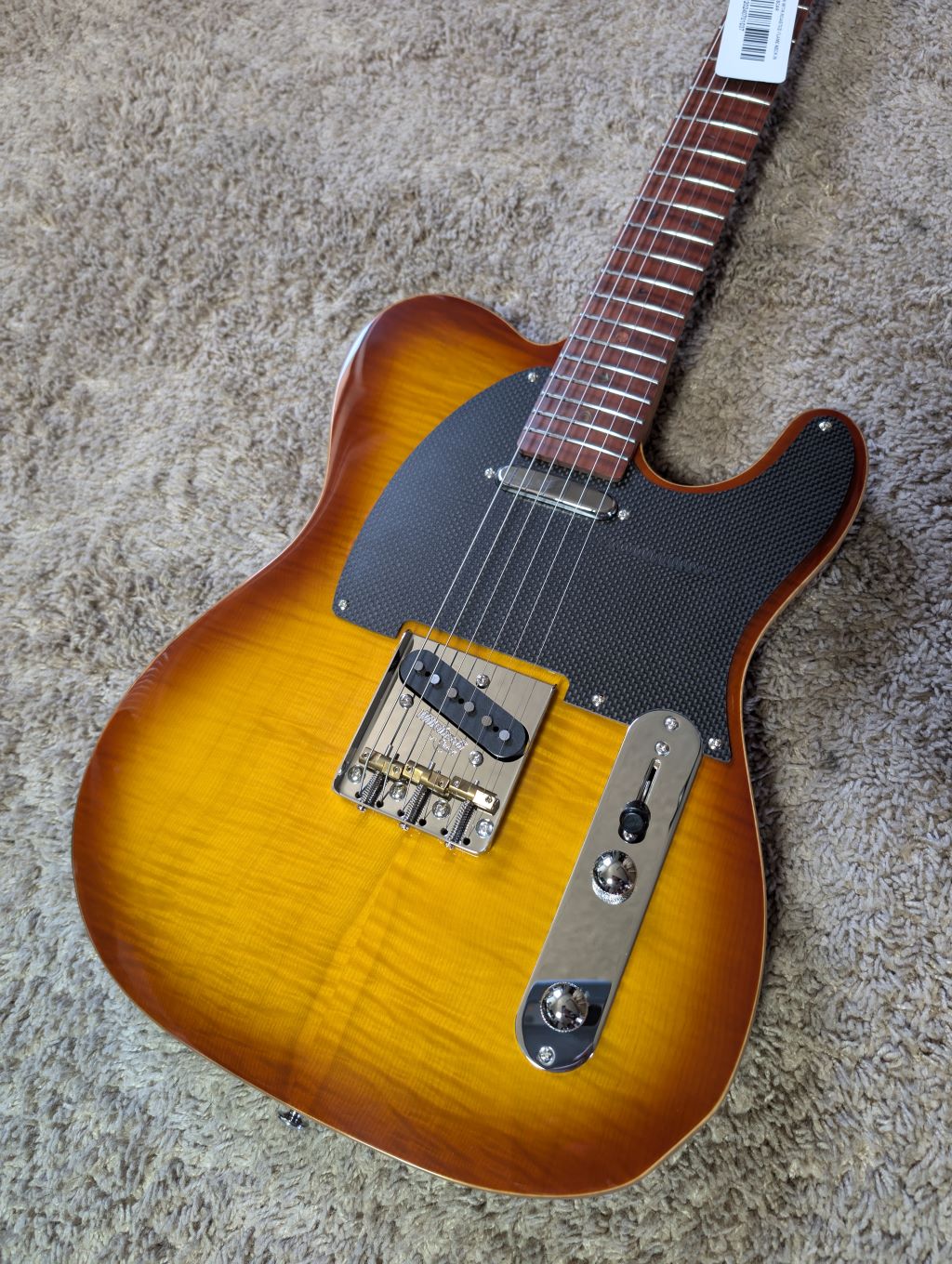 Electric Guitar Soloking MT-1 Fm Artisan With Roasted Flame Neck In Honeyburst Nafiri Special Run Jescar