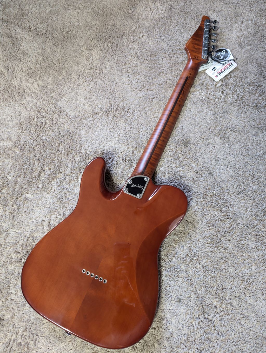Electric Guitar Soloking MT-1 Fm Artisan With Roasted Flame Neck In Honeyburst Nafiri Special Run Jescar
