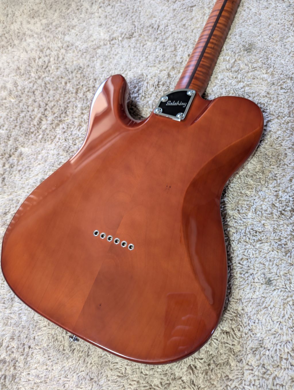 Electric Guitar Soloking MT-1 Fm Artisan With Roasted Flame Neck In Honeyburst Nafiri Special Run Jescar