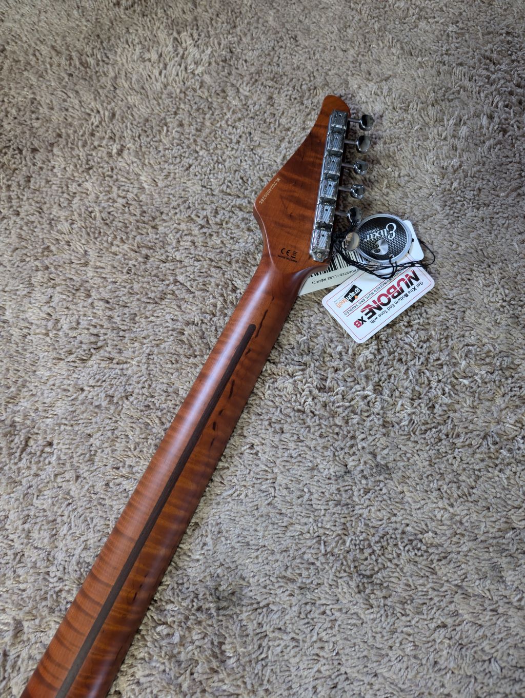 Electric Guitar Soloking MT-1 Fm Artisan With Roasted Flame Neck In Honeyburst Nafiri Special Run Jescar