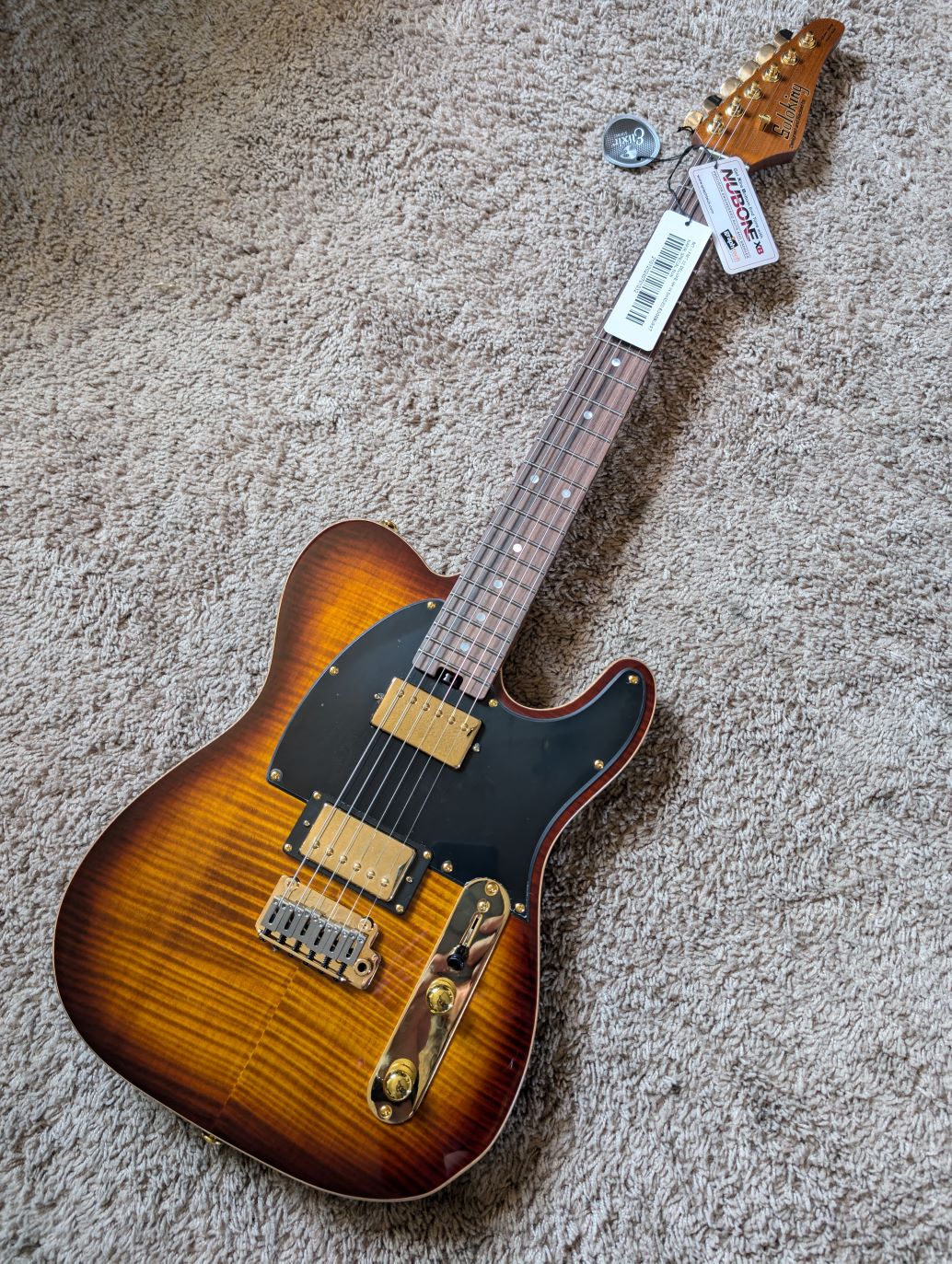 Electric Guitar Soloking MT-1 Fmt 22 Deluxe HH In Shaded Edgeburst Nafiri Special Run