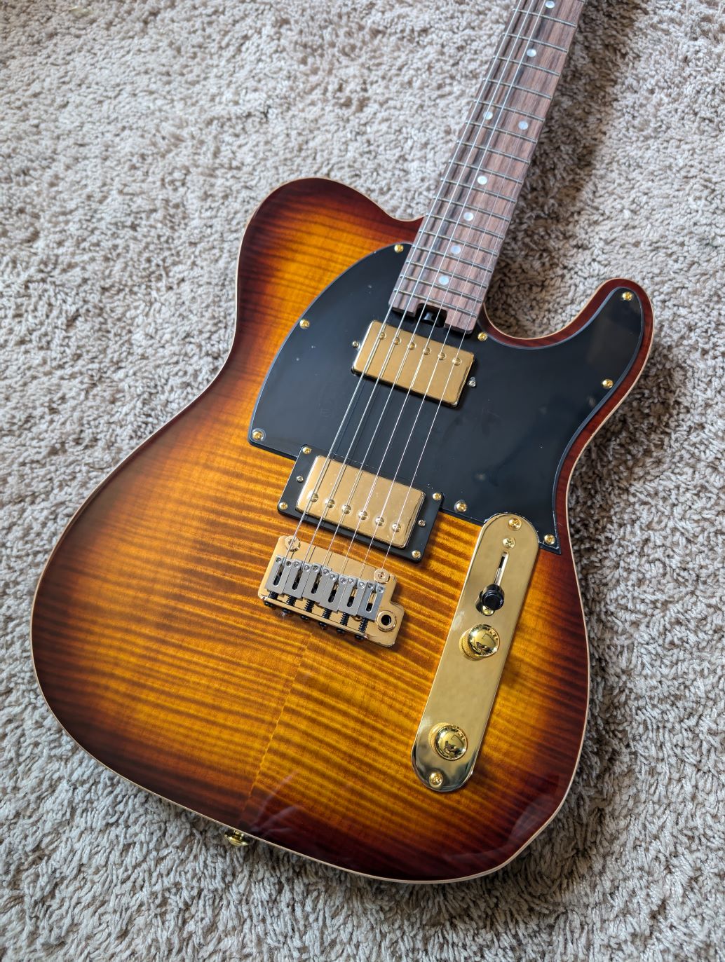 Electric Guitar Soloking MT-1 Fmt 22 Deluxe HH In Shaded Edgeburst Nafiri Special Run
