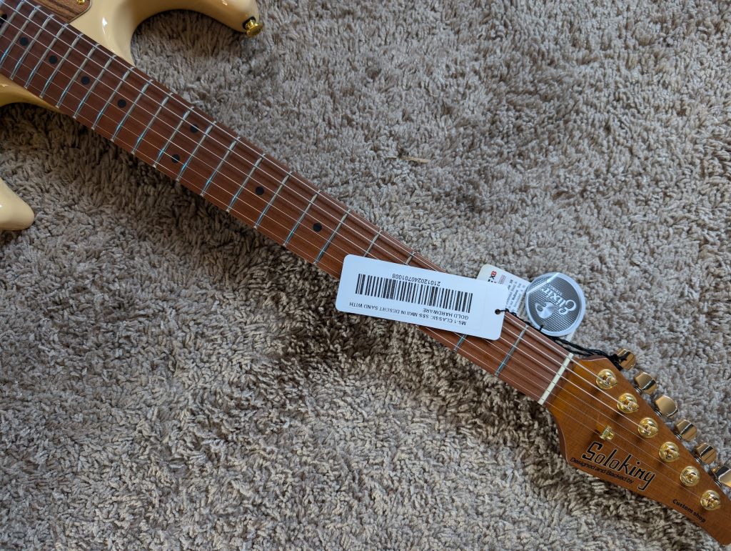 Electric Guitar Soloking MS-1 Classic SSS MKII In Desert Sand With Gold Hardware Nafiri Special Run