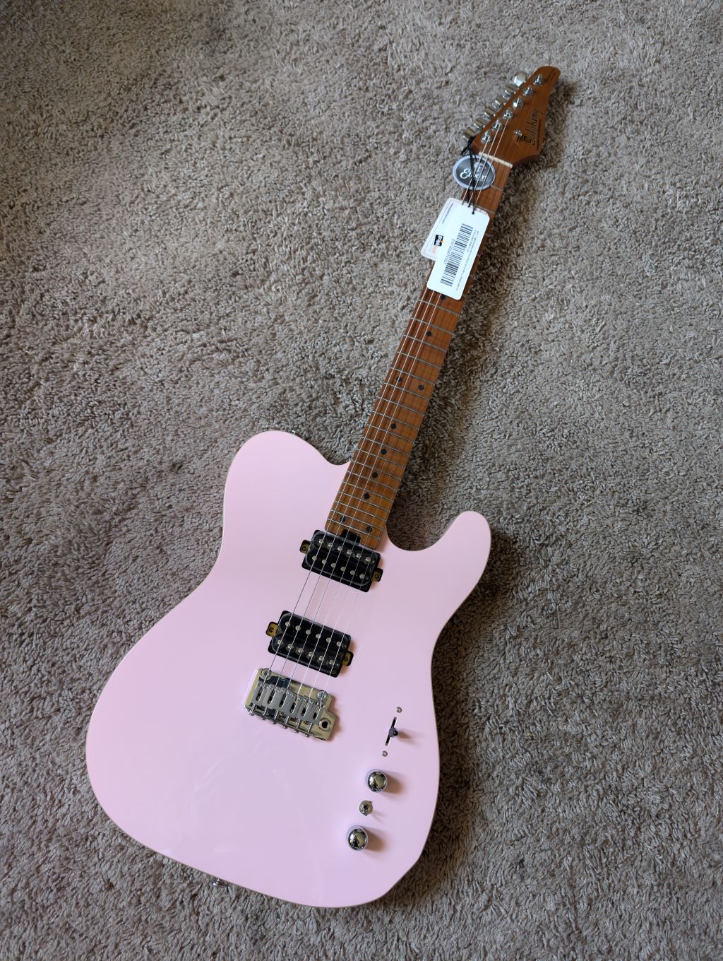 Electric Guitars Soloking MT-1 Modern HH 24 Pro In Shell Pink With 9 Sound Switch