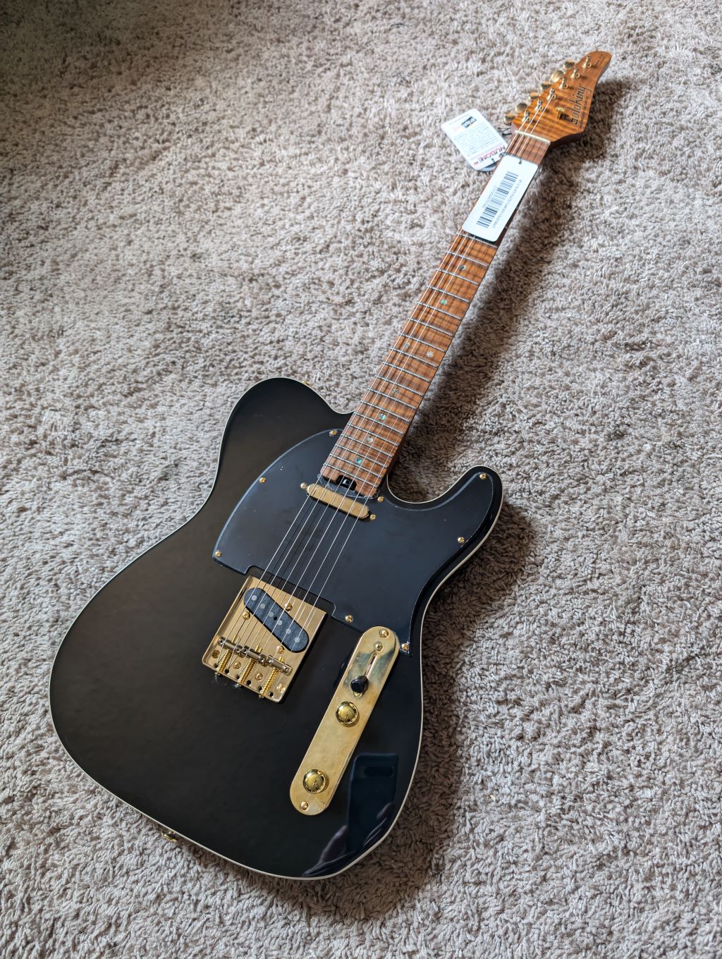 Electric Guitar Soloking MT-1G Fm With Roasted Flame Neck In Black Beauty Nafiri Music Special Run