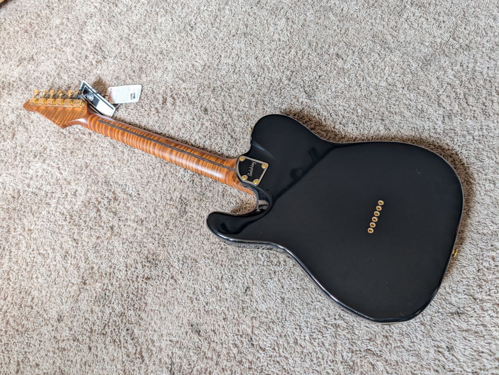 Electric Guitar Soloking MT-1G Fm With Roasted Flame Neck In Black Beauty Nafiri Music Special Run