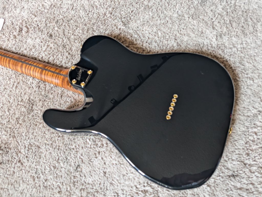 Electric Guitar Soloking MT-1G Fm With Roasted Flame Neck In Black Beauty Nafiri Music Special Run