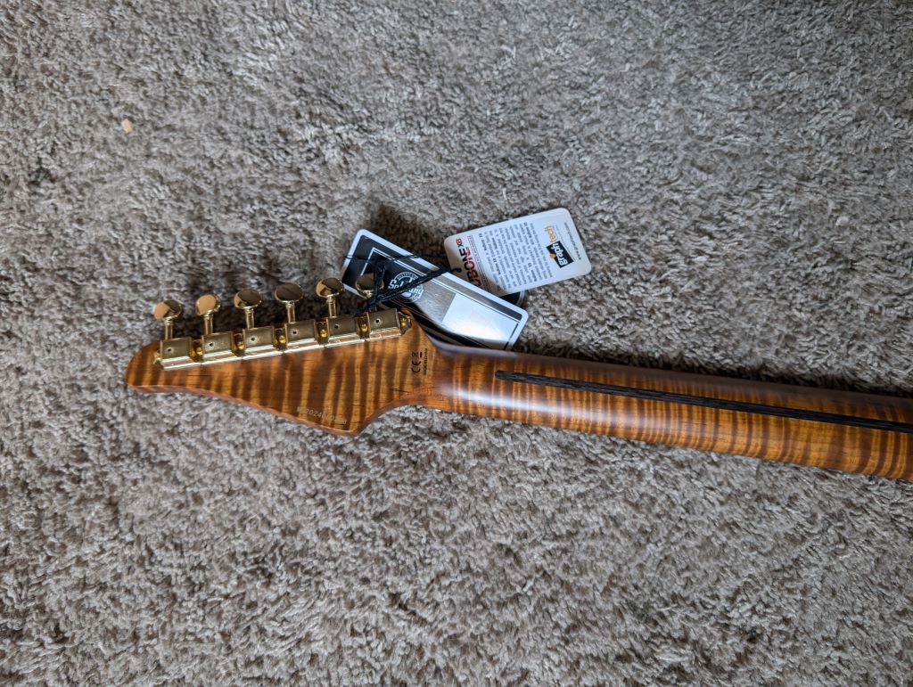 Electric Guitar Soloking MT-1G Fm With Roasted Flame Neck In Black Beauty Nafiri Music Special Run