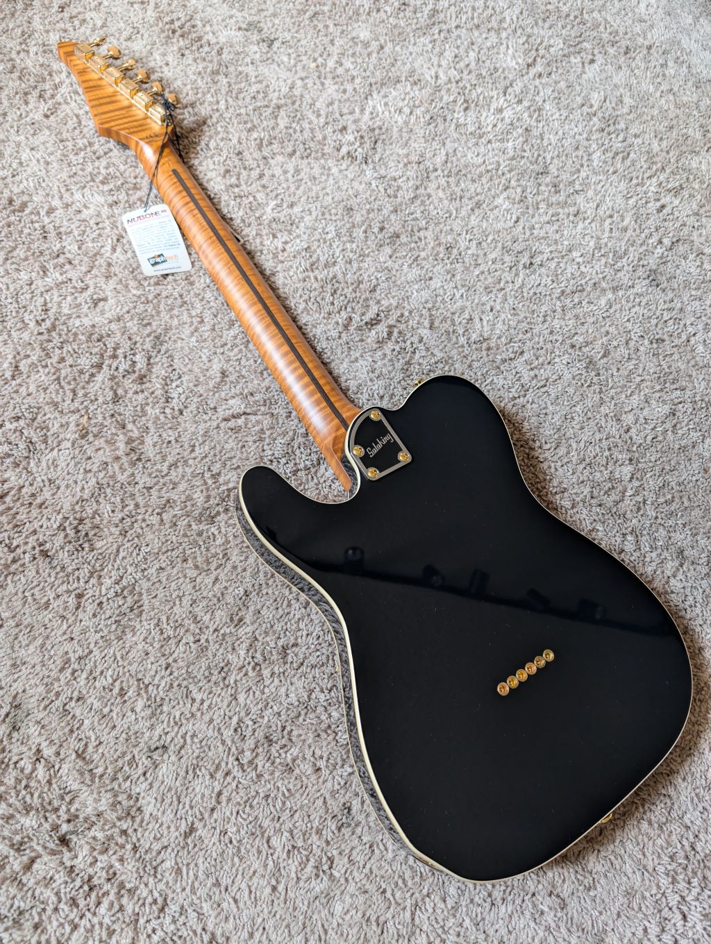 Electric Guitar Soloking MT-1G Fm MKII With Roasted Flame Maple Neck In Black Beauty Nafiri Special Run