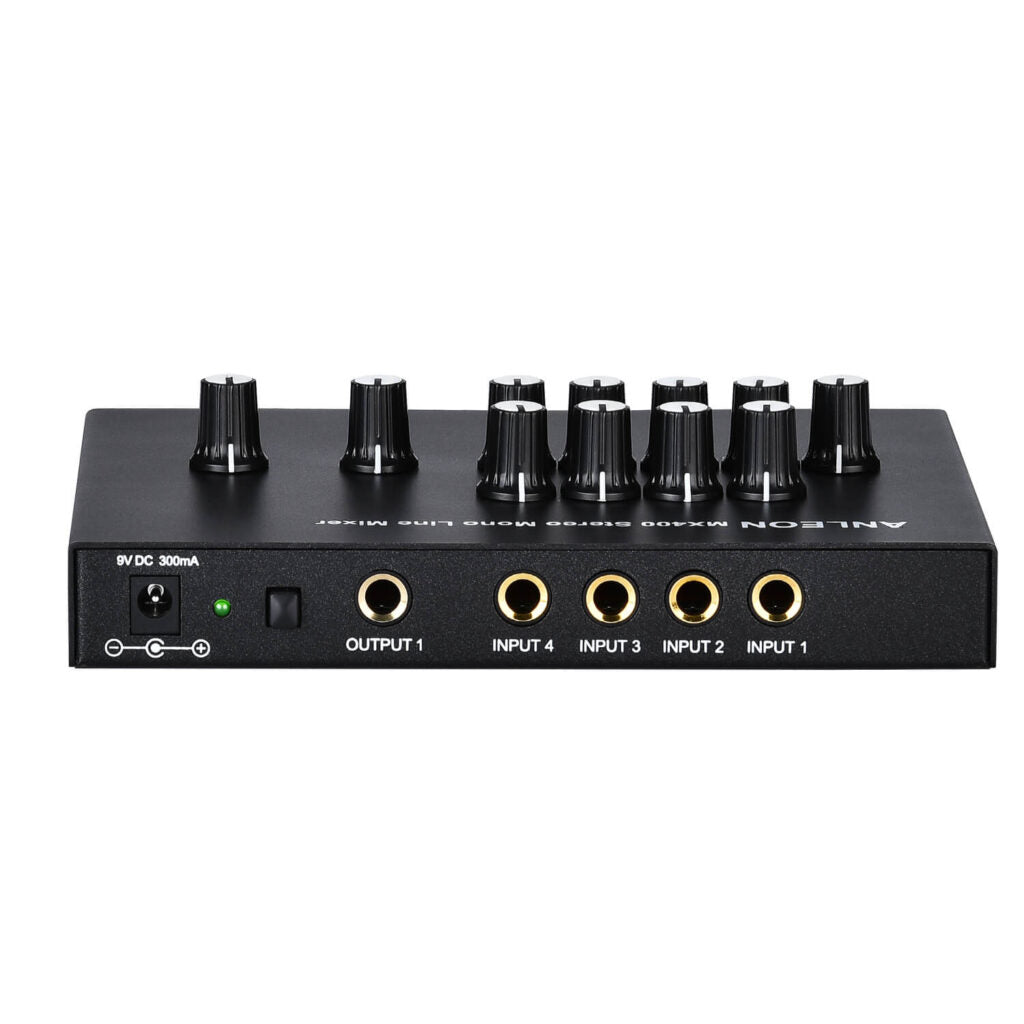 ANLEON MX400 Low-Noise 4-Channel Mono Line Mixer 5-Channel Stereo Mixer