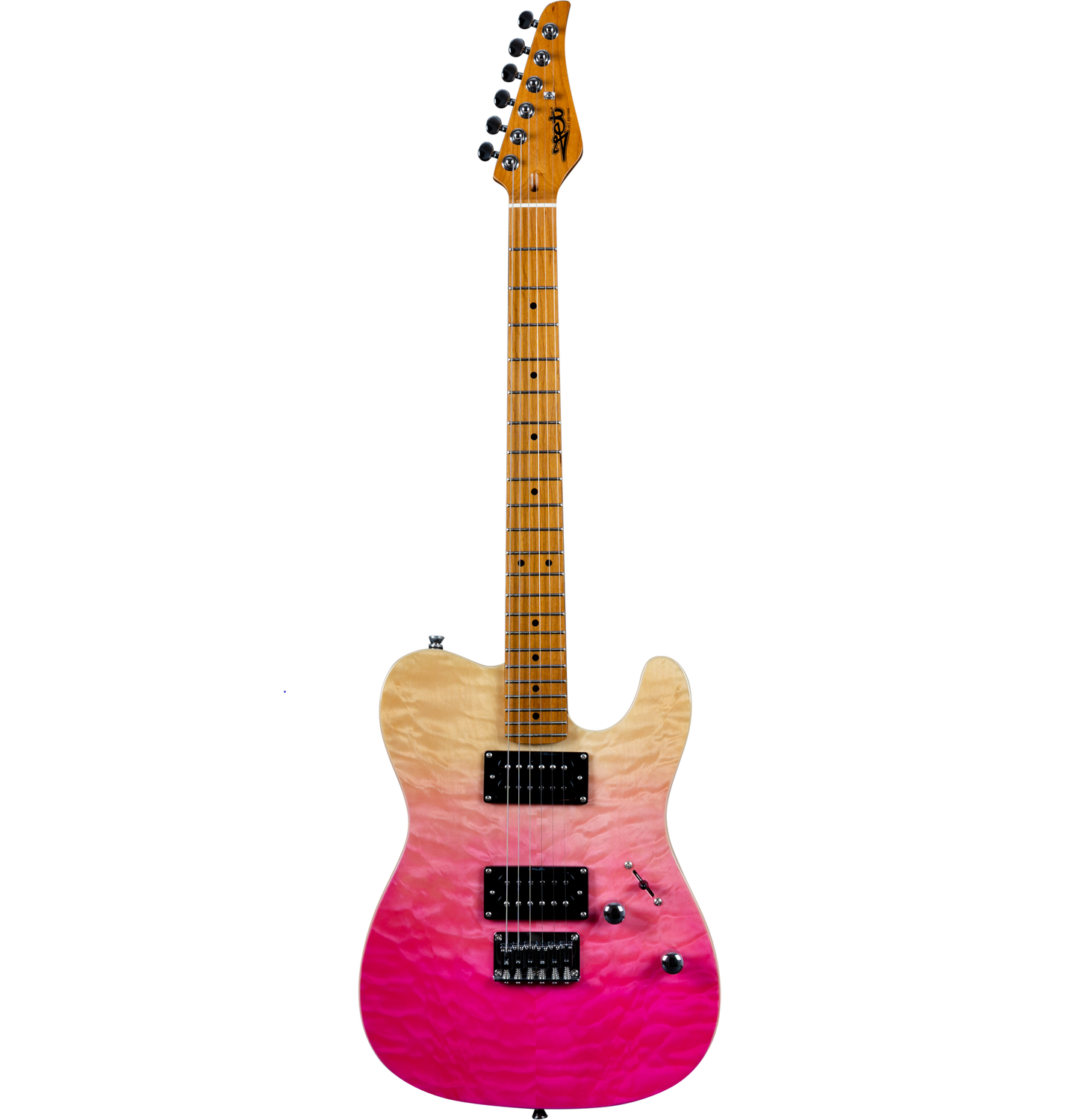 Electric Guitar Jet Guitars JT450 QTPK Transparent Pink Free Setup