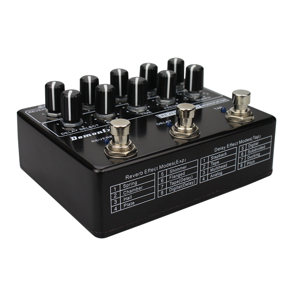 DemonFx RDW Workstation Delay y Reverb Electric Guitar Pedal