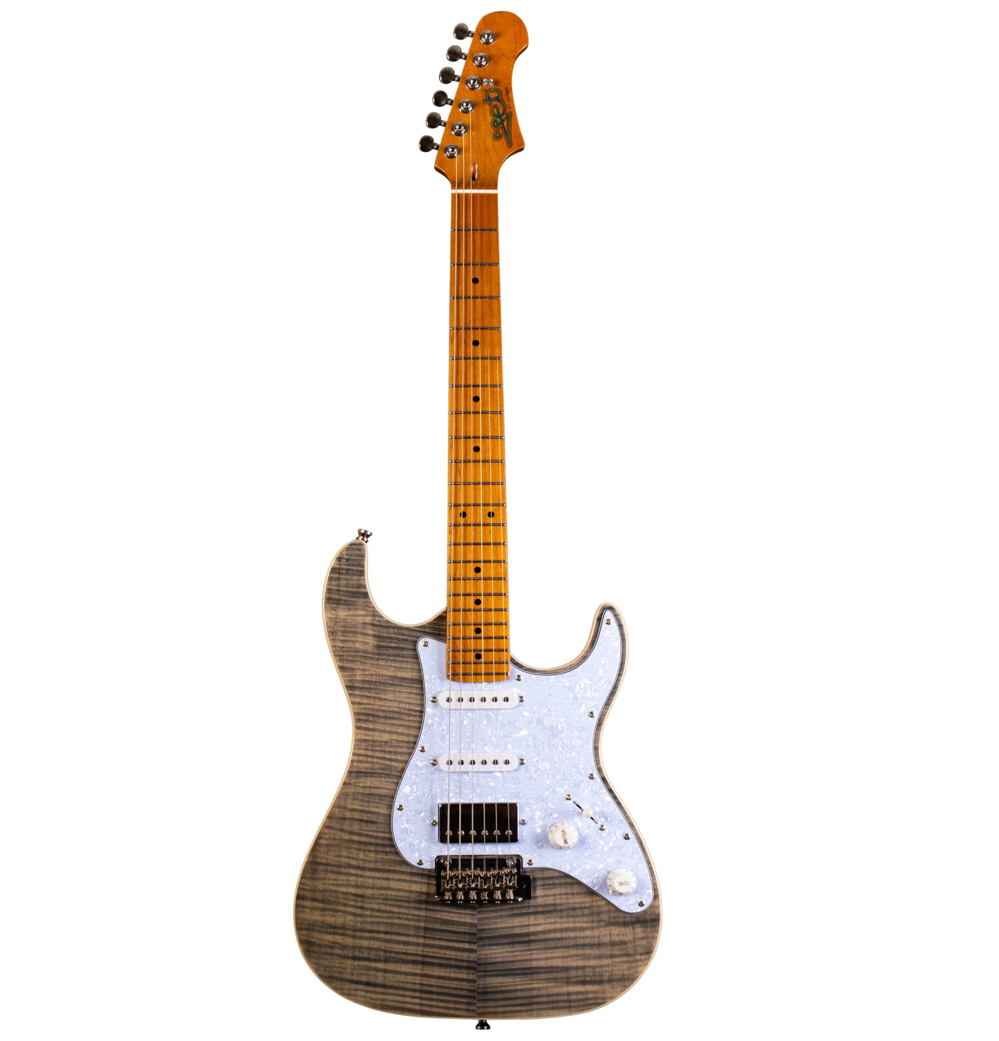 Electric Guitar Jet Guitars JS450 TBK Transparent Black Free Setup