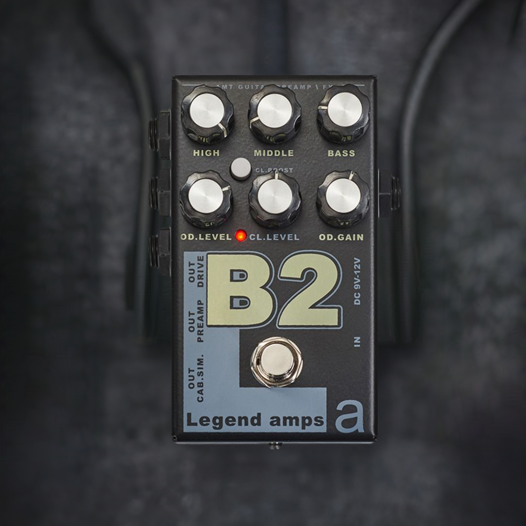AMT Electronics B2 Guitar Pedal Preamp Cab Sim Distortion BOGNER