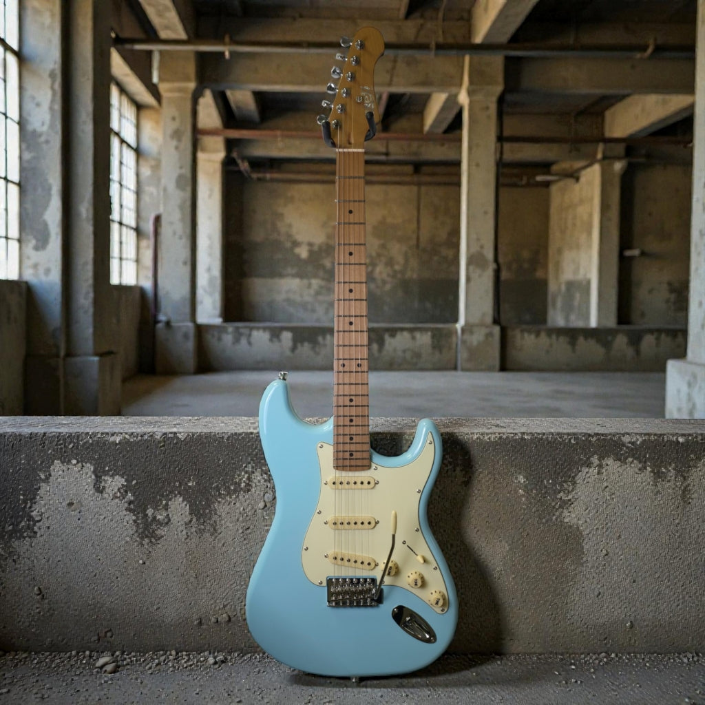 Electric Guitar Jet Guitars JS300 BL Sonic Blue Free Setup