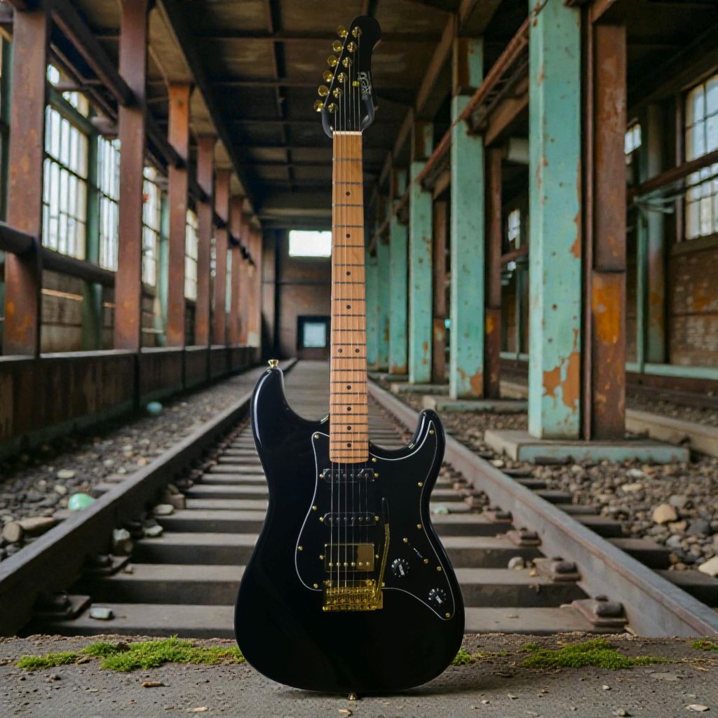 Electric Guitar Jet Guitars JS400 BKG Black Free Setup – Kairon