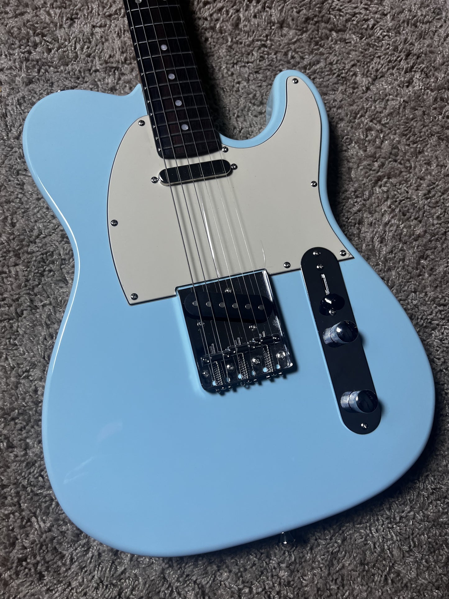Electric Guitar Jet Guitars JT300 BLR Sonic Blue Free Setup