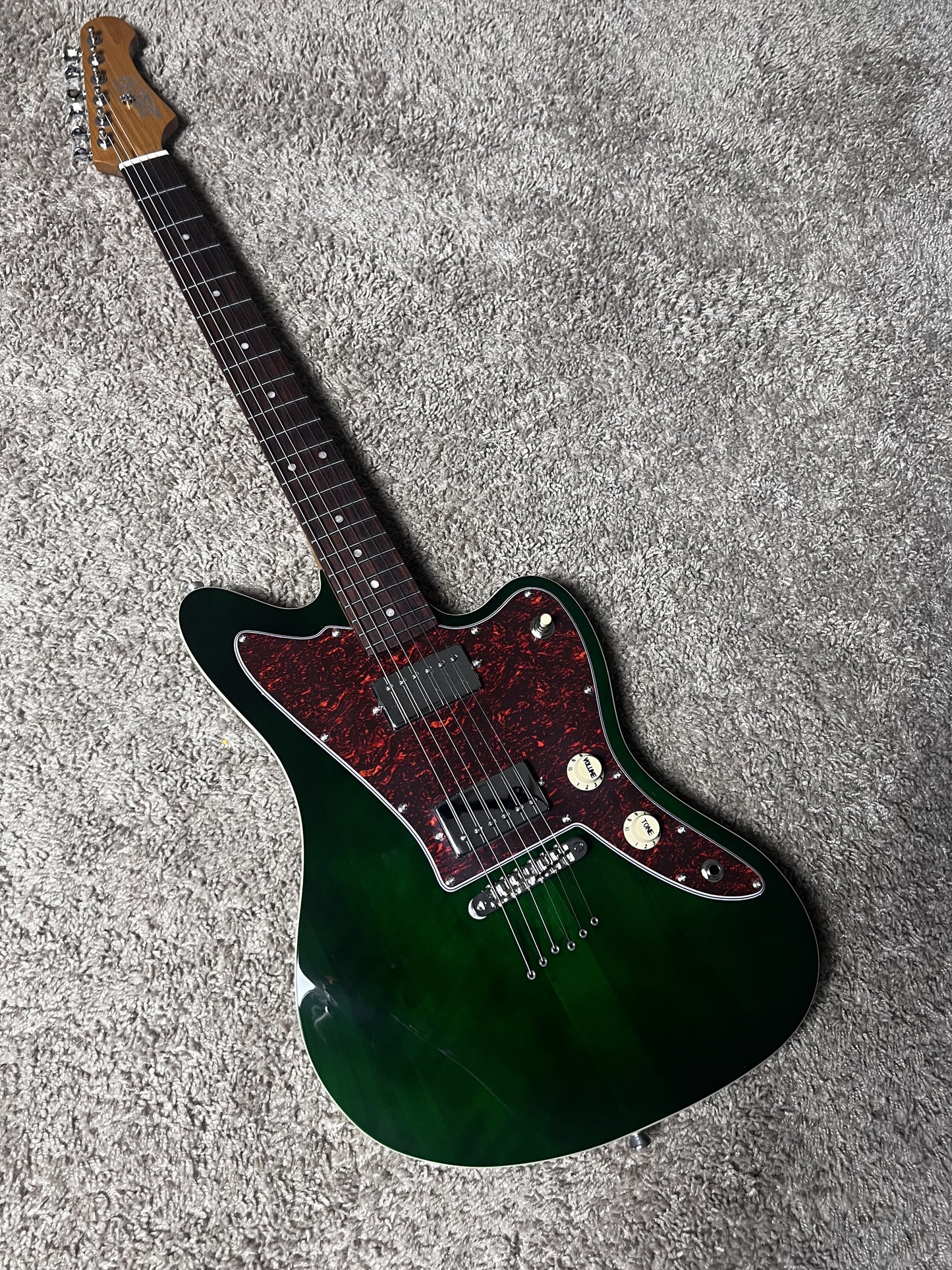 Electric Guitar Jet Guitars JJ350 GR R Green Free Setup