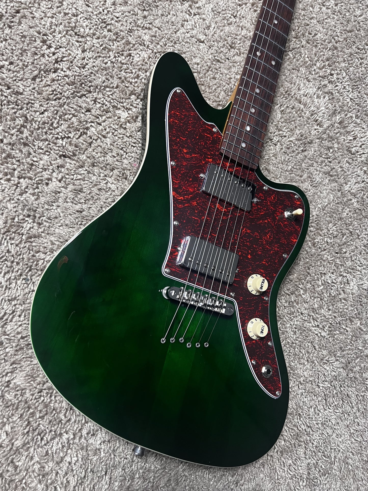Electric Guitar Jet Guitars JJ350 GR R Green Free Setup