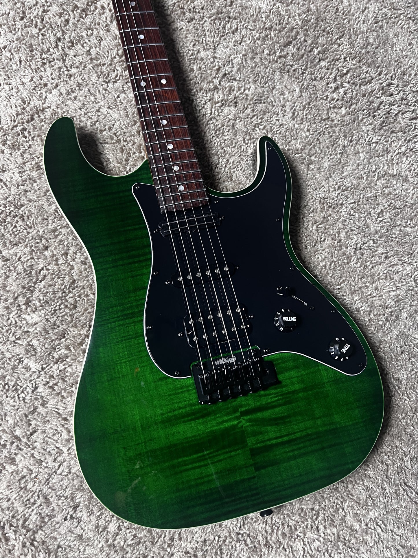 Electric Guitar Jet Guitars JS450 TGR R Transparent Green Free Setup