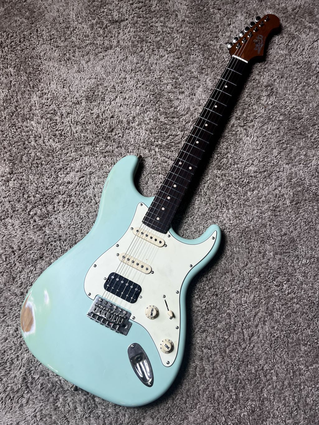Electric Guitar Jet Guitars JS400 Relic SFG Sea Foam Green Free Setup