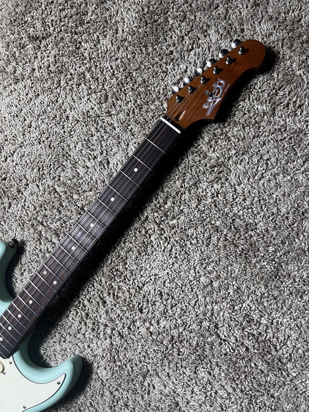 Electric Guitar Jet Guitars JS400 Relic SFG Sea Foam Green Free Setup