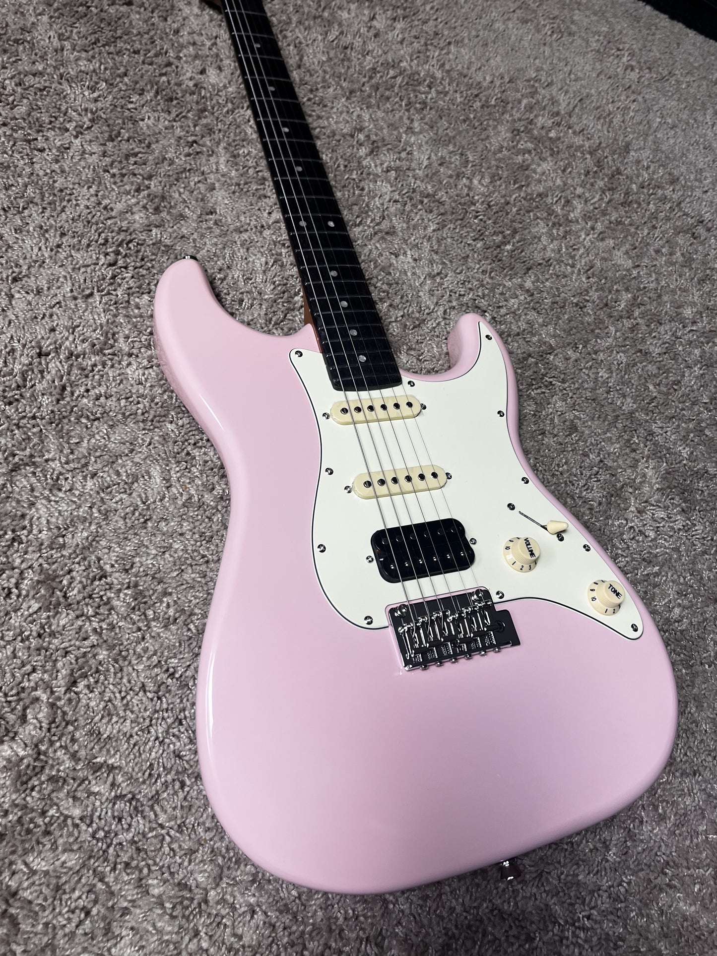 Electric Guitar Jet Guitars JS400 PKR Shell Pink Free Setup