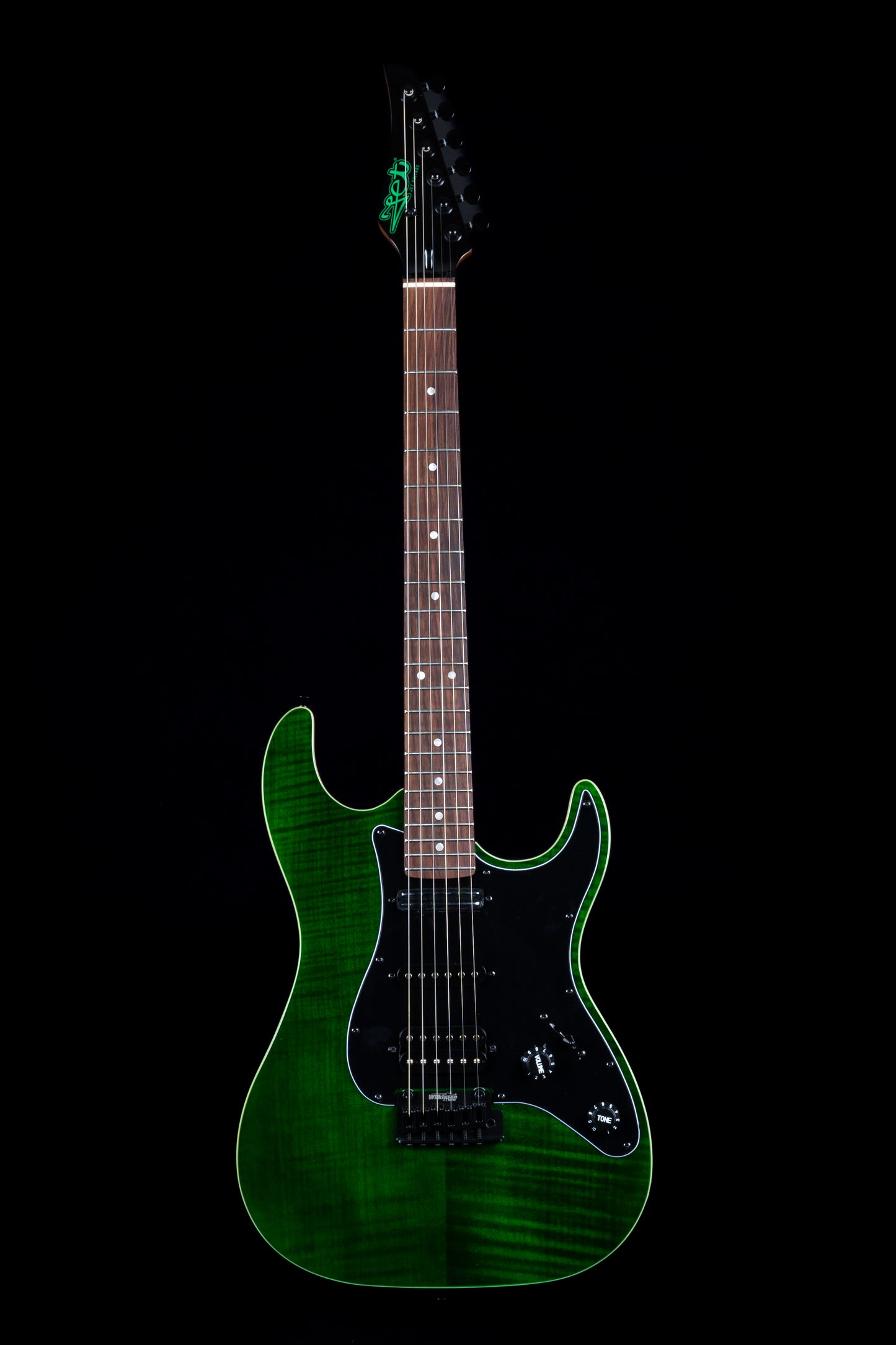 Electric Guitar Jet Guitars JS450 TGR R Transparent Green Free Setup