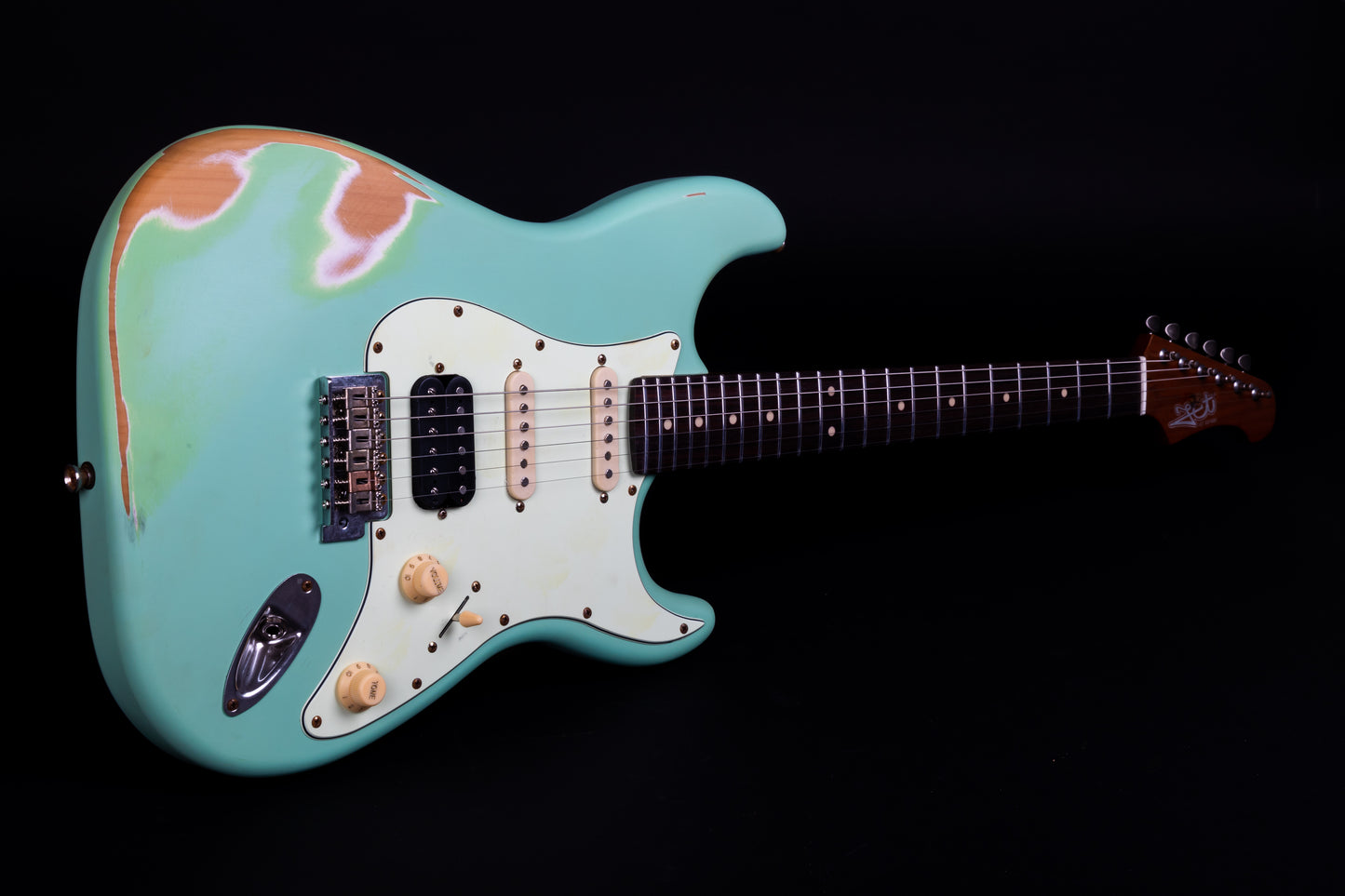 Electric Guitar Jet Guitars JS400 Relic SFG Sea Foam Green Free Setup