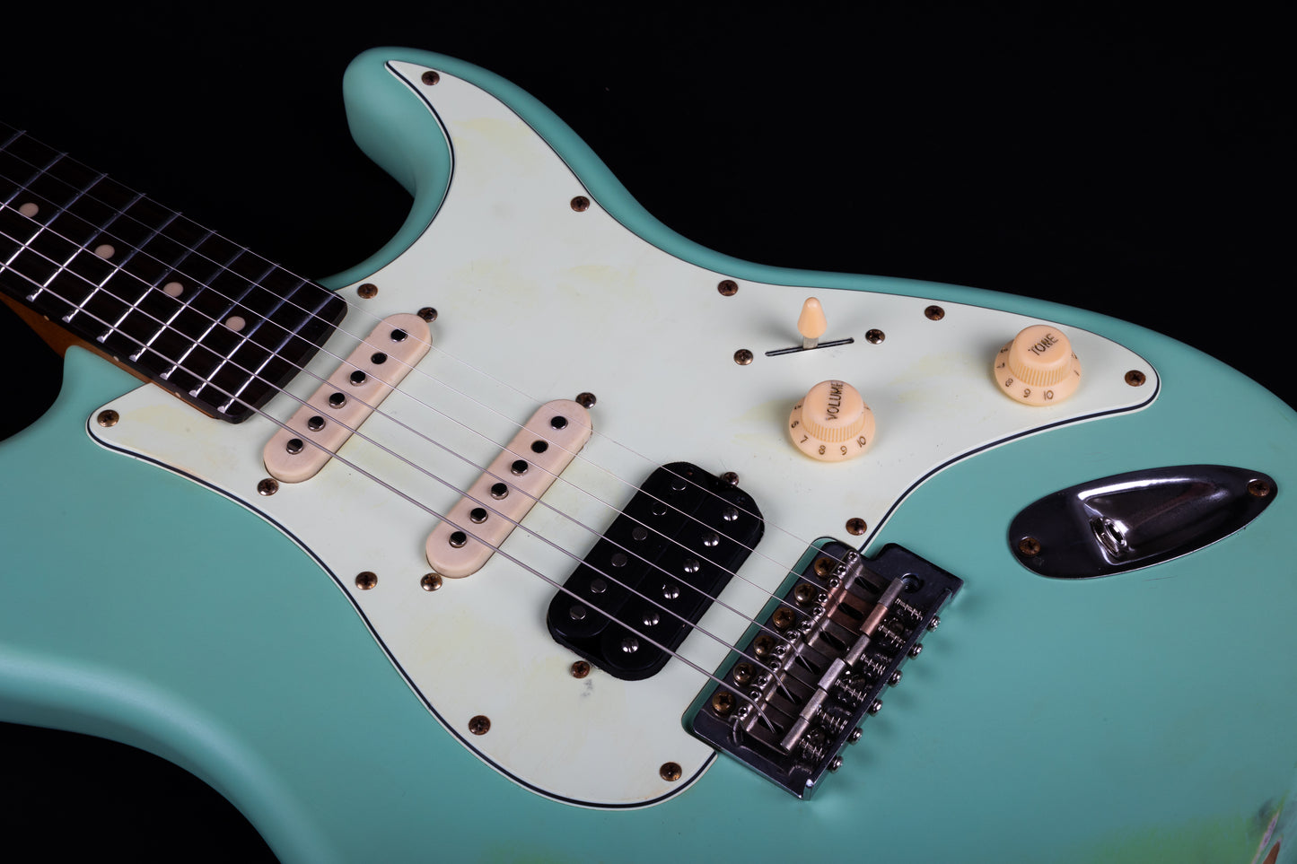 Electric Guitar Jet Guitars JS400 Relic SFG Sea Foam Green Free Setup