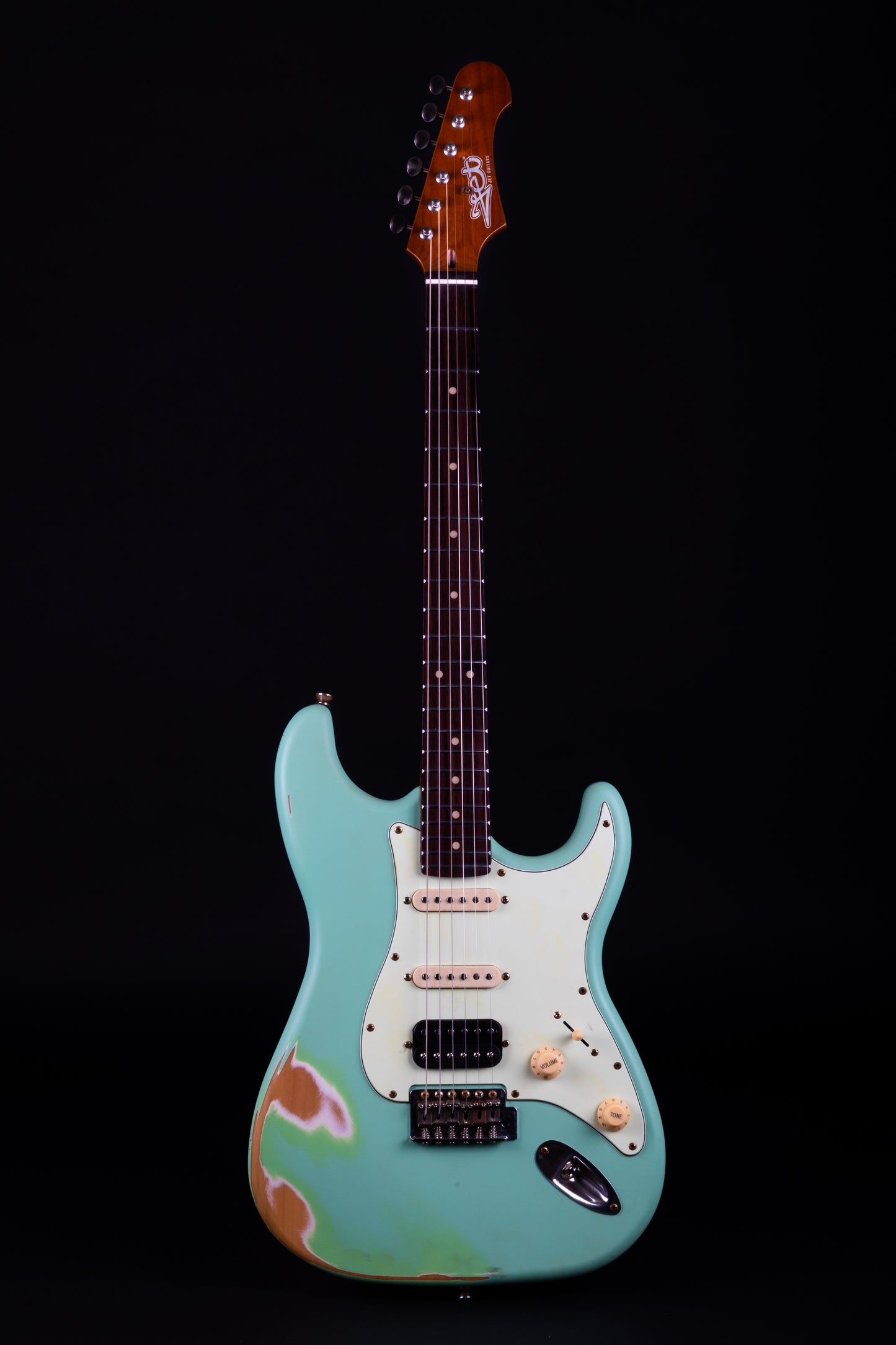 Electric Guitar Jet Guitars JS400 Relic SFG Sea Foam Green Free Setup