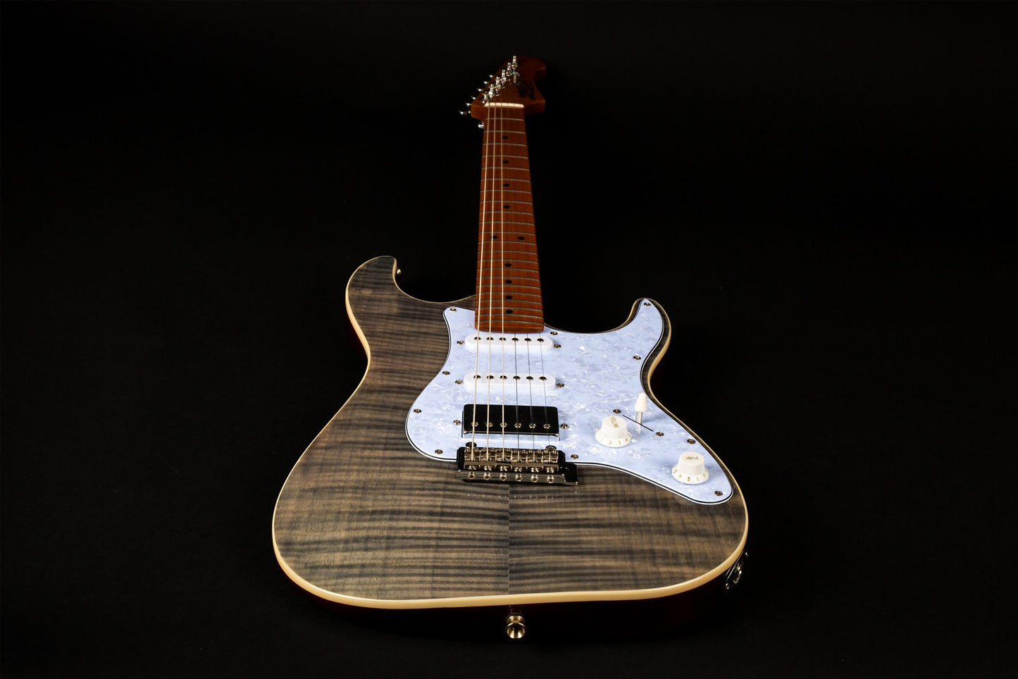 Electric Guitar Jet Guitars JS450 TBK Transparent Black Free Setup