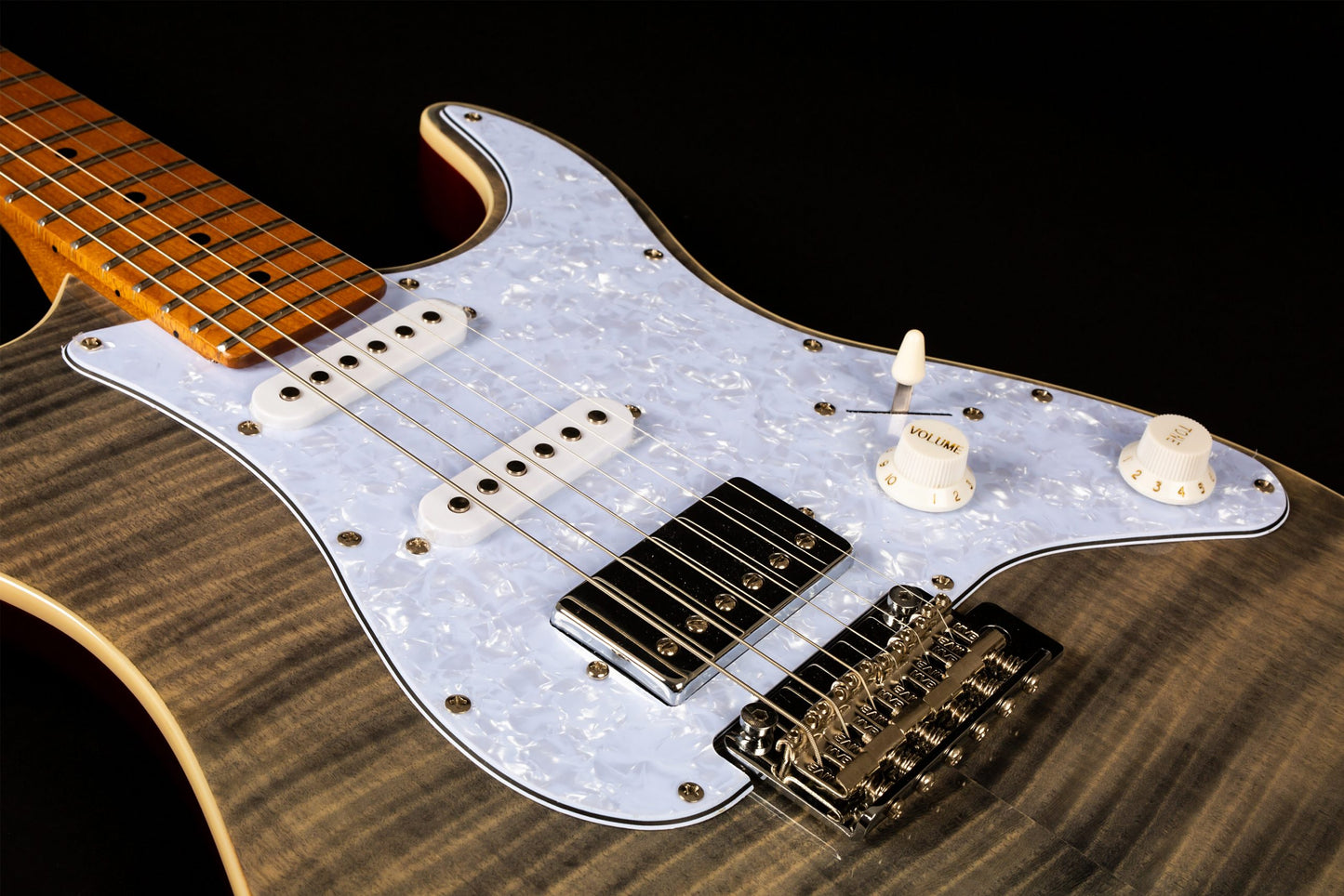 Electric Guitar Jet Guitars JS450 TBK Transparent Black Free Setup
