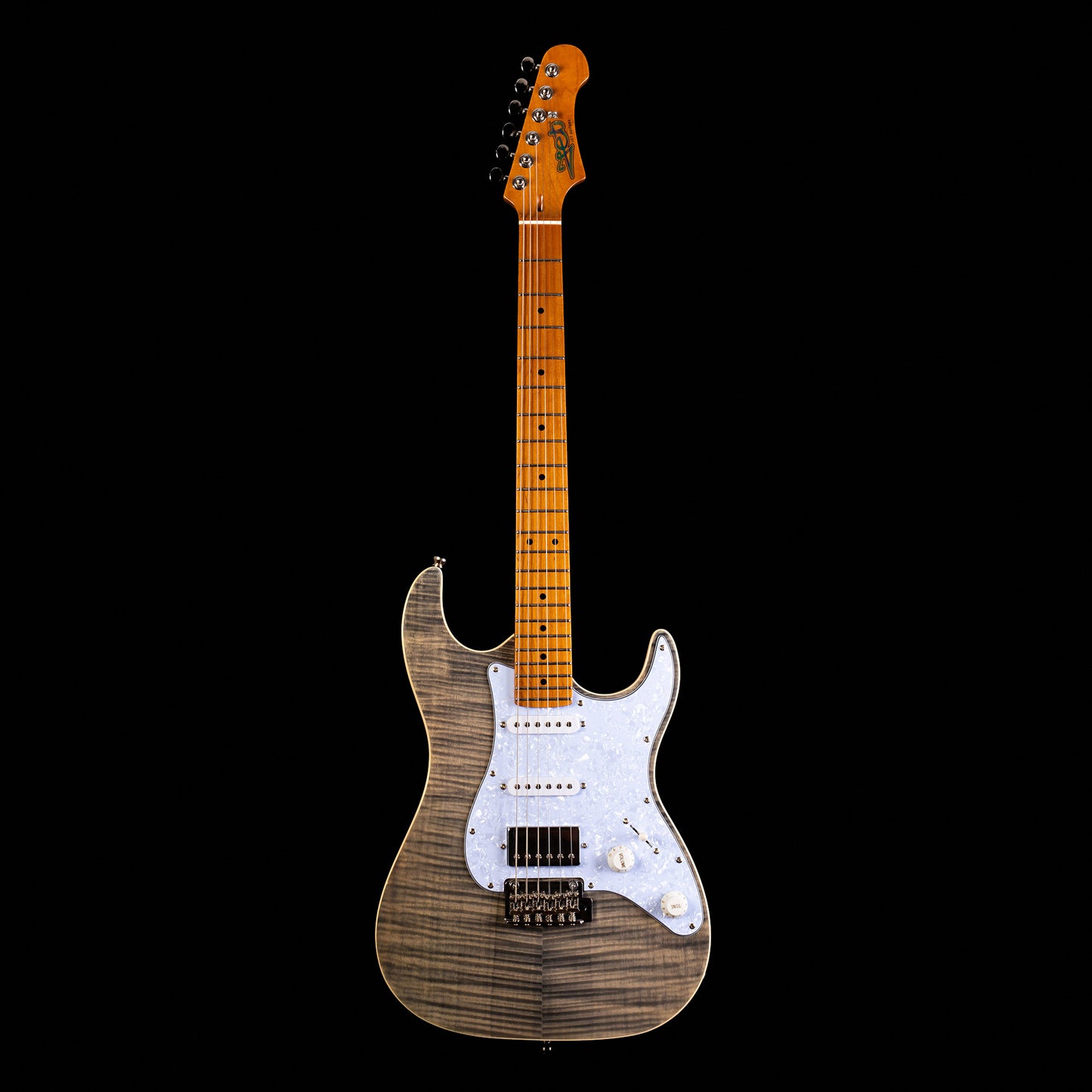 Electric Guitar Jet Guitars JS450 TBK Transparent Black Free Setup