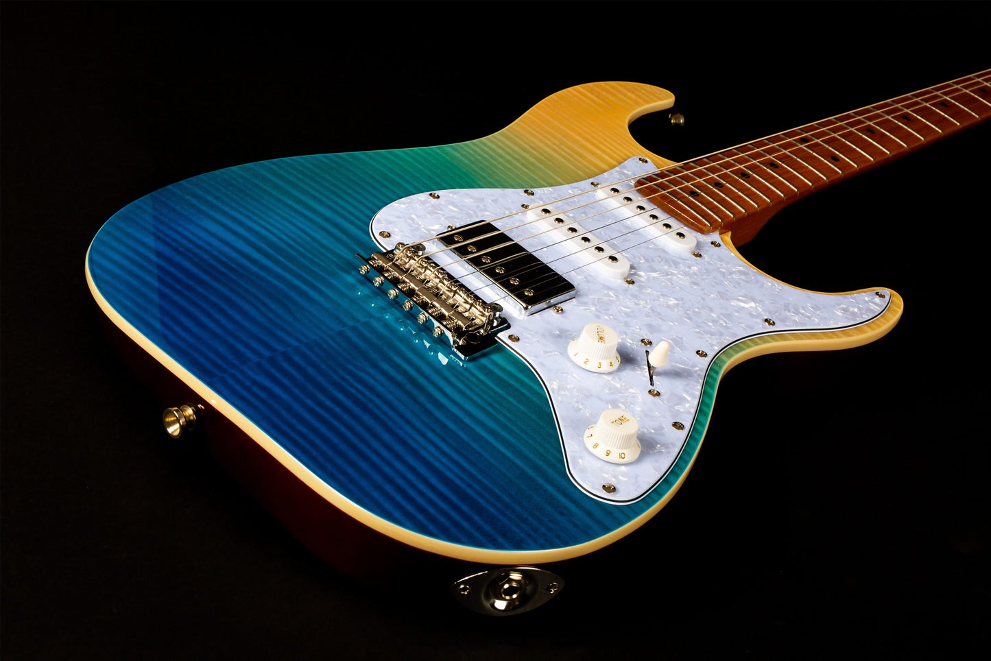 Electric Guitar Jet Guitars JS450 TBL Transparent Blue Free Setup