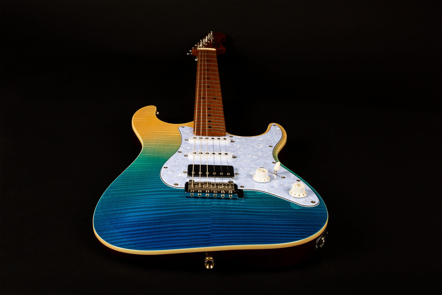 Electric Guitar Jet Guitars JS450 TBL Transparent Blue Free Setup