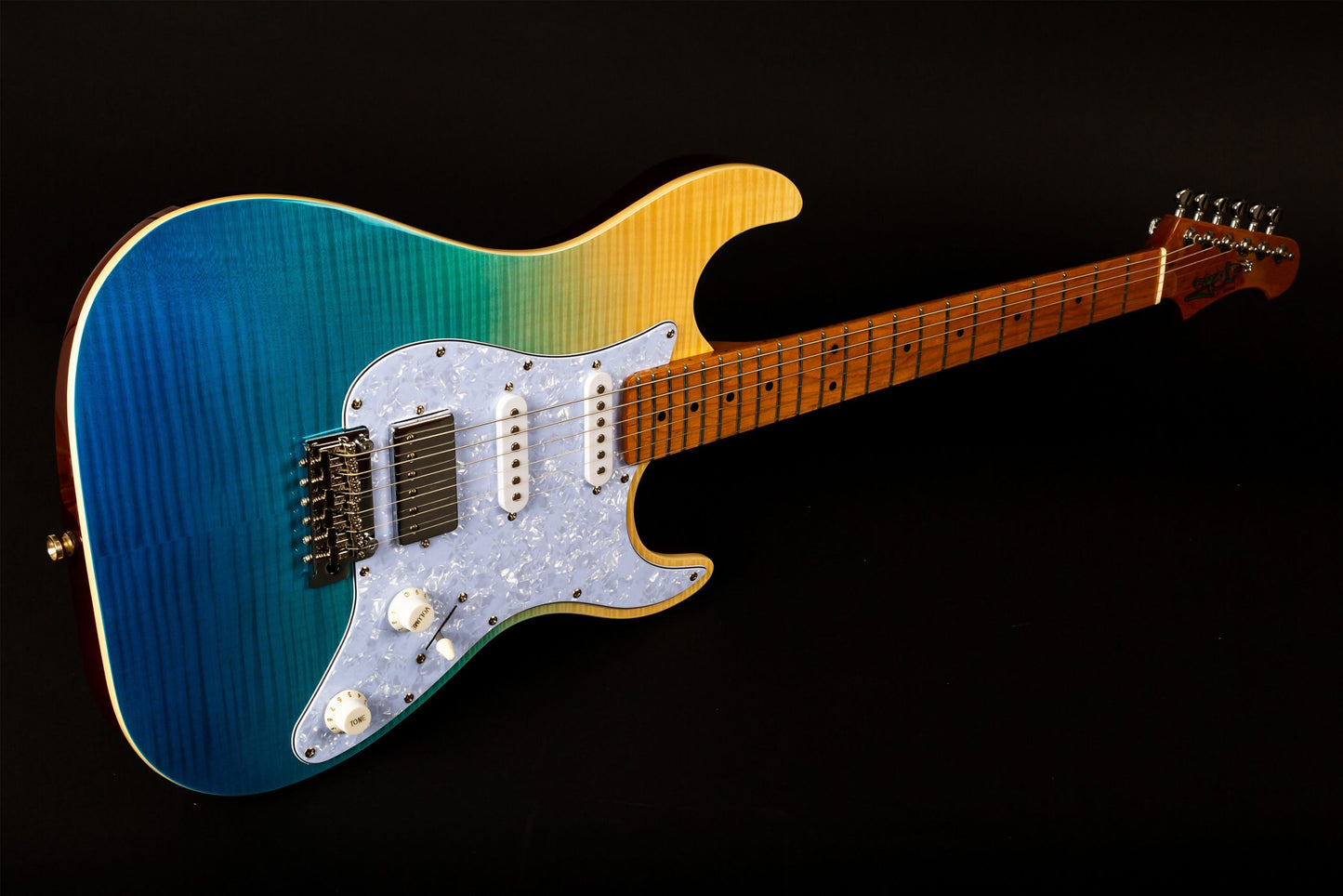 Electric Guitar Jet Guitars JS450 TBL Transparent Blue Free Setup