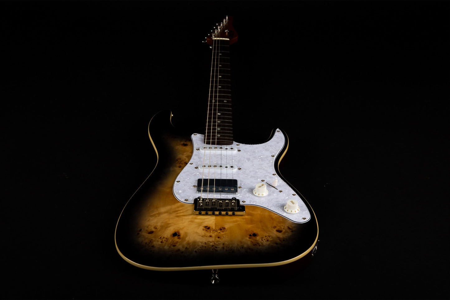 Electric Guitar Jet Guitars JS450 QTBR Transparent Brown Free Setup
