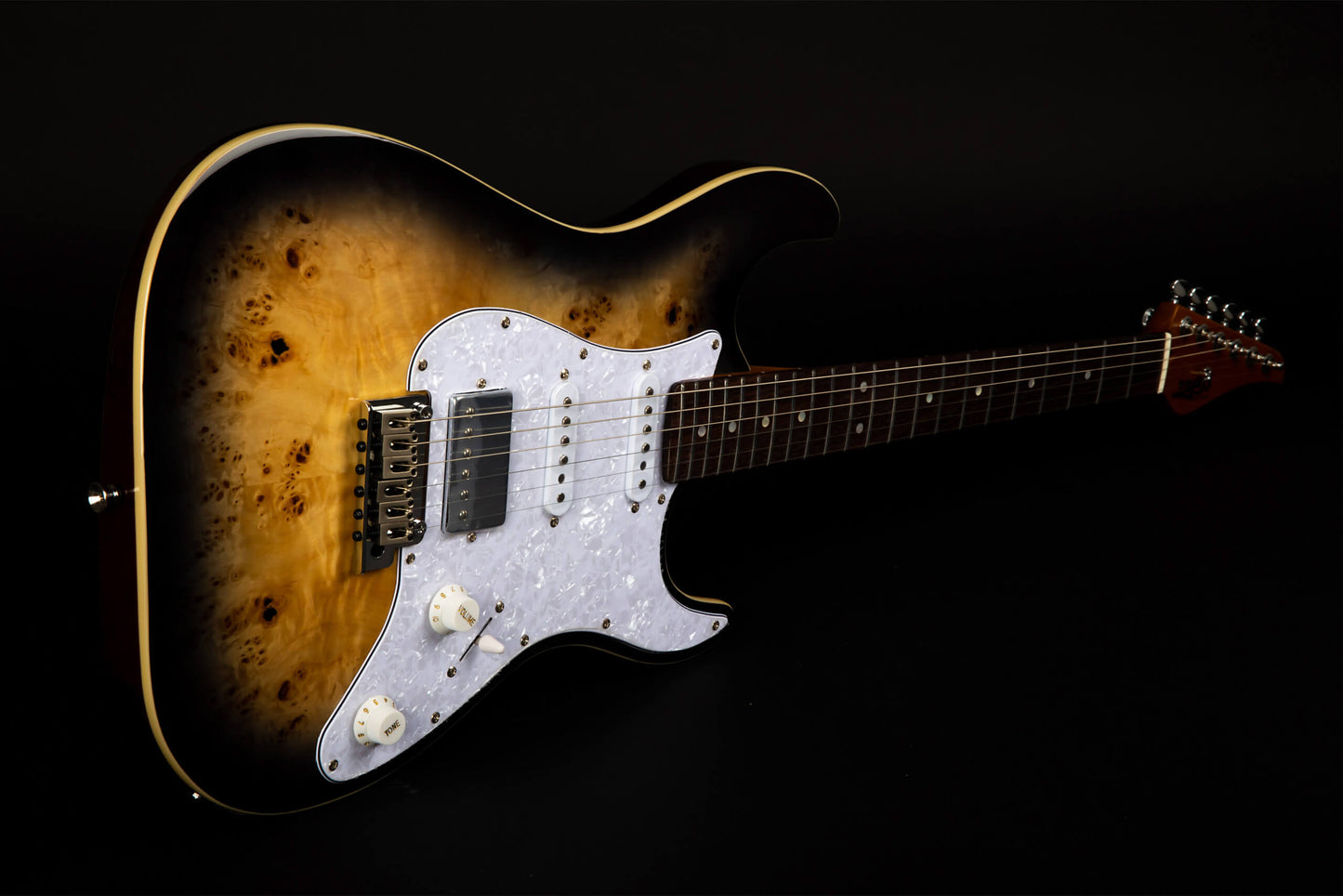 Electric Guitar Jet Guitars JS450 QTBR Transparent Brown Free Setup