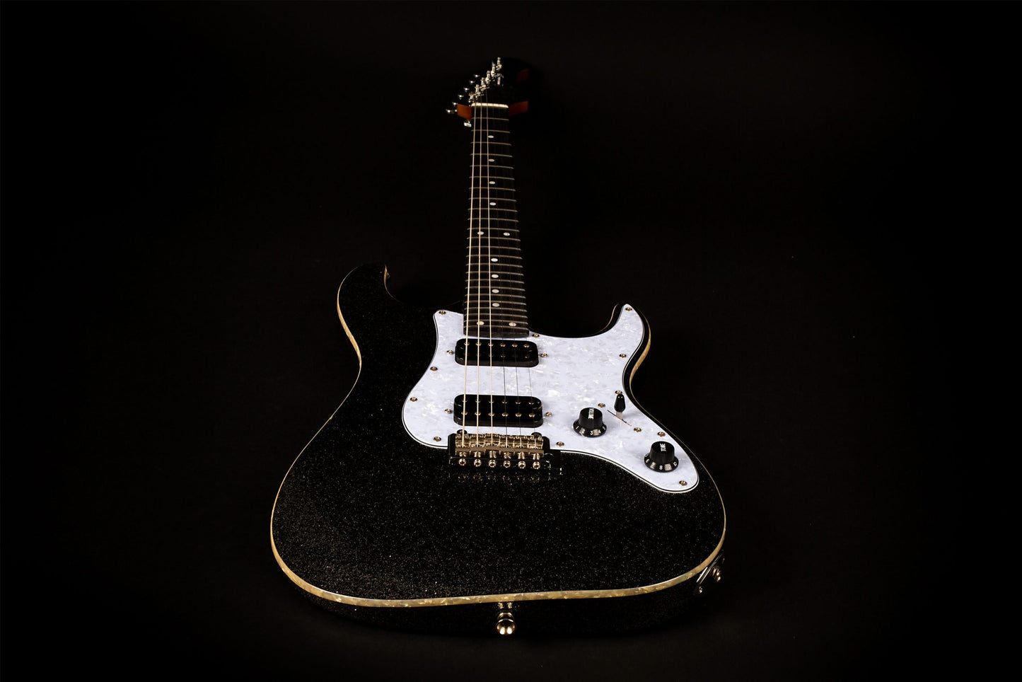 Electric Guitar Jet Guitars JS500 BLS Black Sparkle Free Setup